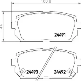T1661 PAGID Комплект тормозных колодок, дисковый тормоз T1661 PAGID Комплект тормозных колодок, дисковый тормоз