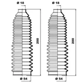 K150082 MOOG Комплект пылника, рулевое управление K150082 MOOG Комплект пылника, рулевое управление