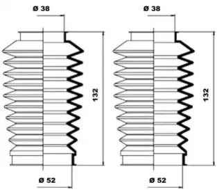 K150100 MOOG Комплект пылника, рулевое управление K150100 MOOG Комплект пылника, рулевое управление