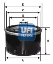 23.564.00 UFI Масляный фильтр 23.564.00 UFI Масляный фильтр