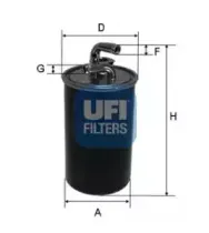 24.030.00 UFI Топливный фильтр 24.030.00 UFI Топливный фильтр