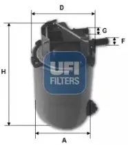 24.061.01 UFI Топливный фильтр 24.061.01 UFI Топливный фильтр
