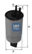 24.110.00 UFI Топливный фильтр 24.110.00 UFI Топливный фильтр