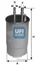 24.117.00 UFI Топливный фильтр 24.117.00 UFI Топливный фильтр