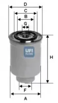 24.375.00 UFI Топливный фильтр 24.375.00 UFI Топливный фильтр
