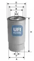 24.379.00 UFI Топливный фильтр 24.379.00 UFI Топливный фильтр