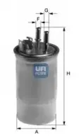 24.433.00 UFI Топливный фильтр 24.433.00 UFI Топливный фильтр