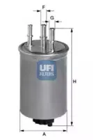 24.445.00 UFI Топливный фильтр 24.445.00 UFI Топливный фильтр