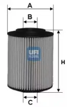25.070.00 UFI Масляный фильтр 25.070.00 UFI Масляный фильтр