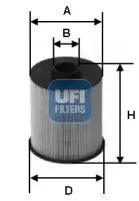 26.077.00 UFI Топливный фильтр 26.077.00 UFI Топливный фильтр