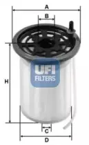 26.H2O.00 UFI Топливный фильтр 26.H2O.00 UFI Топливный фильтр