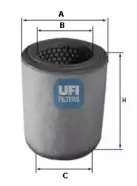 27.592.00 UFI Воздушный фильтр 27.592.00 UFI Воздушный фильтр