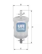 31.001.00 UFI Топливный фильтр 31.001.00 UFI Топливный фильтр