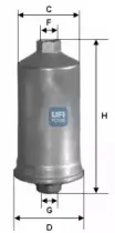 31.504.00 UFI Топливный фильтр 31.504.00 UFI Топливный фильтр