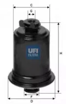 31.608.00 UFI Топливный фильтр 31.608.00 UFI Топливный фильтр