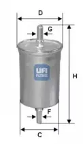 31.722.00 UFI Топливный фильтр 31.722.00 UFI Топливный фильтр