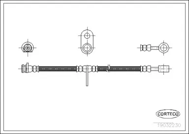 19032230 CORTECO Тормозной шланг 19032230 CORTECO Тормозной шланг