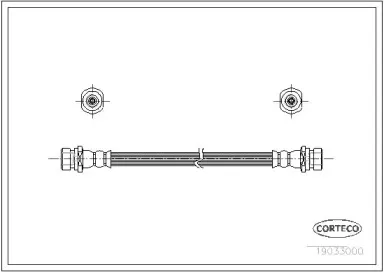 19033000 CORTECO Тормозной шланг 19033000 CORTECO Тормозной шланг