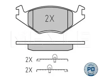 0252088717PD MEYLE Комплект тормозных колодок, дисковый тормоз 0252088717PD MEYLE Комплект тормозных колодок, дисковый тормоз