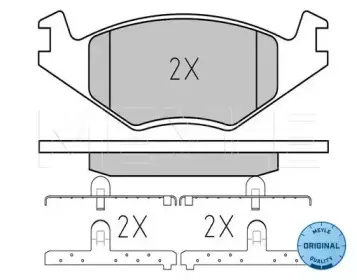 025 208 8719 MEYLE Комплект тормозных колодок, дисковый тормоз 025 208 8719 MEYLE Комплект тормозных колодок, дисковый тормоз