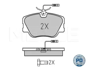 02520941191PD MEYLE Комплект тормозных колодок, дисковый тормоз 02520941191PD MEYLE Комплект тормозных колодок, дисковый тормоз