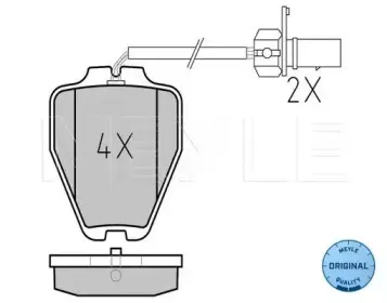 0252328017W MEYLE Комплект тормозных колодок, дисковый тормоз 0252328017W MEYLE Комплект тормозных колодок, дисковый тормоз