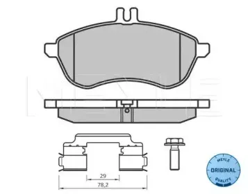 0252430620K2 MEYLE Комплект тормозных колодок, дисковый тормоз 0252430620K2 MEYLE Комплект тормозных колодок, дисковый тормоз