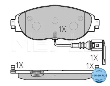 0252511720W MEYLE Комплект тормозных колодок, дисковый тормоз 0252511720W MEYLE Комплект тормозных колодок, дисковый тормоз
