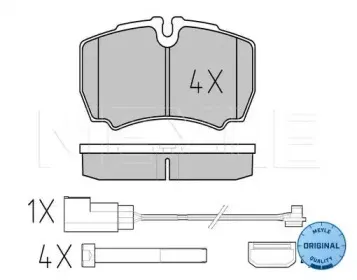 0252912320W MEYLE Комплект тормозных колодок, дисковый тормоз 0252912320W MEYLE Комплект тормозных колодок, дисковый тормоз