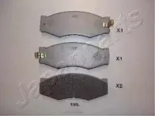 PA-195AF JAPANPARTS Комплект тормозных колодок, дисковый тормоз PA-195AF JAPANPARTS Комплект тормозных колодок, дисковый тормоз