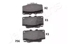PA-256AF JAPANPARTS Комплект тормозных колодок, дисковый тормоз PA-256AF JAPANPARTS Комплект тормозных колодок, дисковый тормоз
