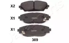 PA-309AF JAPANPARTS Комплект тормозных колодок, дисковый тормоз PA-309AF JAPANPARTS Комплект тормозных колодок, дисковый тормоз