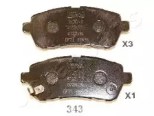 PA-343AF JAPANPARTS Комплект тормозных колодок, дисковый тормоз PA-343AF JAPANPARTS Комплект тормозных колодок, дисковый тормоз