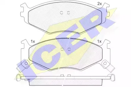 141056 ICER Комплект тормозных колодок, дисковый тормоз 141056 ICER Комплект тормозных колодок, дисковый тормоз