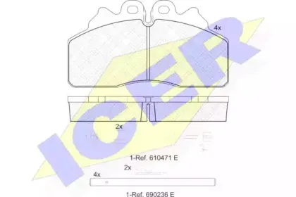 151958-117 ICER Комплект тормозных колодок, дисковый тормоз 151958-117 ICER Комплект тормозных колодок, дисковый тормоз