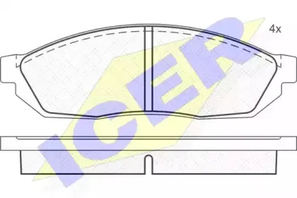 180311 ICER Комплект тормозных колодок, дисковый тормоз 180311 ICER Комплект тормозных колодок, дисковый тормоз