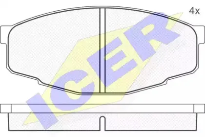 180353 ICER Комплект тормозных колодок, дисковый тормоз 180353 ICER Комплект тормозных колодок, дисковый тормоз