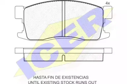 180675 ICER Комплект тормозных колодок, дисковый тормоз 180675 ICER Комплект тормозных колодок, дисковый тормоз