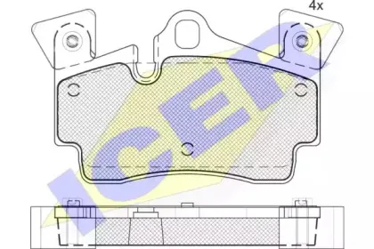 181611-203 ICER Комплект тормозных колодок, дисковый тормоз 181611-203 ICER Комплект тормозных колодок, дисковый тормоз