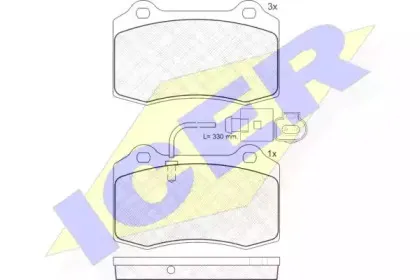 181636 ICER Комплект тормозных колодок, дисковый тормоз 181636 ICER Комплект тормозных колодок, дисковый тормоз