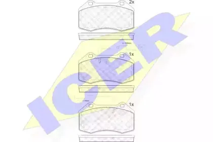 181879-203 ICER Комплект тормозных колодок, дисковый тормоз 181879-203 ICER Комплект тормозных колодок, дисковый тормоз