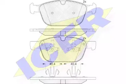 181920 ICER Комплект тормозных колодок, дисковый тормоз 181920 ICER Комплект тормозных колодок, дисковый тормоз