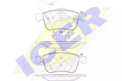 182007 ICER Комплект тормозных колодок, дисковый тормоз 182007 ICER Комплект тормозных колодок, дисковый тормоз