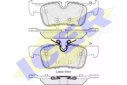 182193 ICER Комплект тормозных колодок, дисковый тормоз 182193 ICER Комплект тормозных колодок, дисковый тормоз