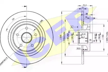 78BD4108-1 ICER Тормозной диск 78BD4108-1 ICER Тормозной диск