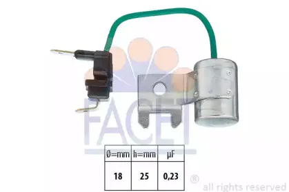 0017995 FACET Конденсатор, система зажигания 0017995 FACET Конденсатор, система зажигания