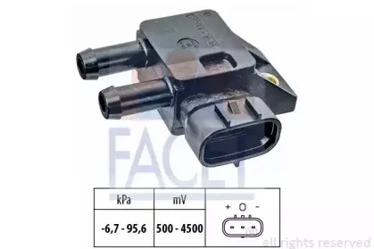 10.3308 FACET Датчик, давление выхлопных газов 10.3308 FACET Датчик, давление выхлопных газов