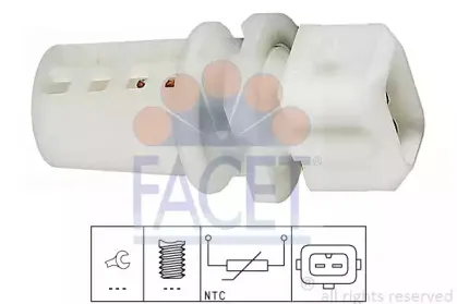 10.4009 FACET Датчик, температура впускаемого воздуха 10.4009 FACET Датчик, температура впускаемого воздуха