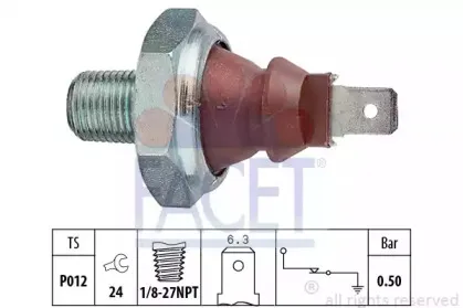 7.0047 FACET Датчик давления масла 7.0047 FACET Датчик давления масла