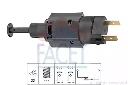 7.1050 FACET Выключатель фонаря сигнала торможения 7.1050 FACET Выключатель фонаря сигнала торможения